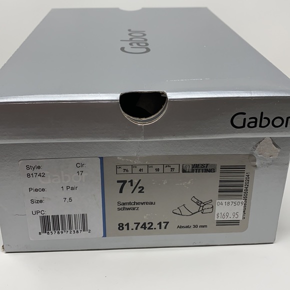 Gabor 81.742.17 black suede ankle strap sandals - Picture 10 of 11